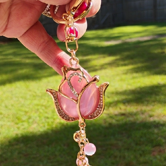 Handbags - New Pink Rose Bag Charm